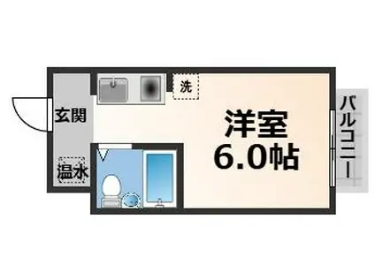 ステューディオ長瀬(ワンルーム/2階)の間取り写真