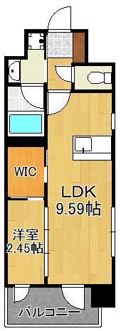プレジデンス ざ 三萩野(1LDK/8階)の間取り写真