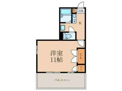 ザ ミラージュスクエア(1K/3階)の間取り写真