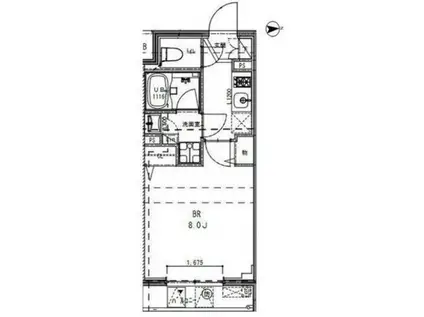 ラドゥセール秋葉原(1K/11階)の間取り写真