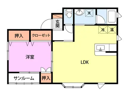 セレーネ(1LDK/2階)の間取り写真