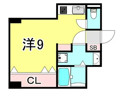 天満マンション(1K/5階)の間取り写真