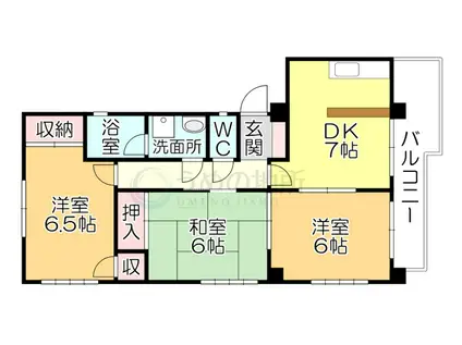 エステ-ト・モア(3DK/2階)の間取り写真