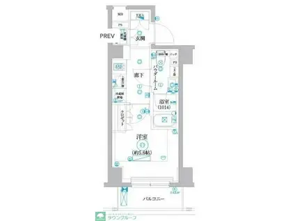 セジョリ横浜鶴見III(1K/6階)の間取り写真