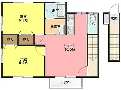 アキージュ(2LDK/2階)の間取り写真