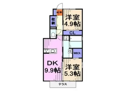 ERBENHEIMII(2DK/1階)の間取り写真