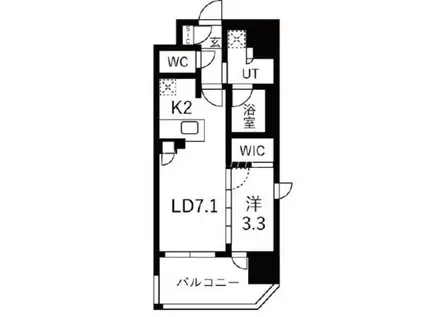 リビオレゾン塚本ステーションプレミア(1LDK/6階)の間取り写真
