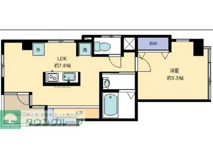 ロワール久米川(1LDK/3階)の間取り写真