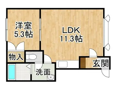 MAISON・I(1LDK/1階)の間取り写真