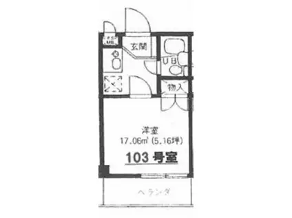 アイビーハウス鶴見A1F1(1K/1階)の間取り写真