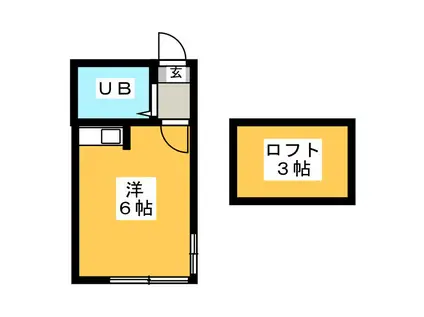 グレイスハイム久米川(ワンルーム/1階)の間取り写真