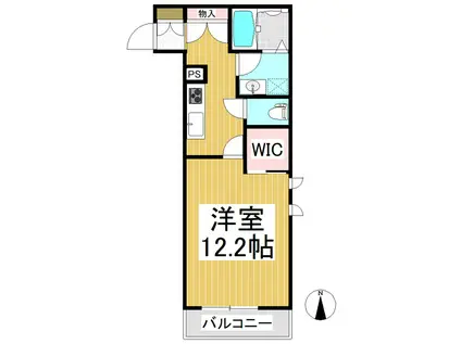 アン フルール(1K/2階)の間取り写真