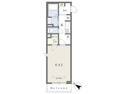 グランメゾン(1K/1階)の間取り写真