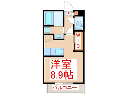 PANIGALE(ワンルーム/2階)の間取り写真