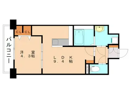 LEGEND紺屋町(1LDK/2階)の間取り写真