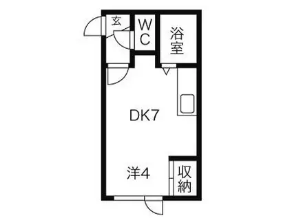 マイプレイス南郷(1DK/2階)の間取り写真