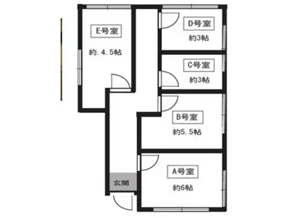 高輪倉庫(ワンルーム/1階)の間取り写真
