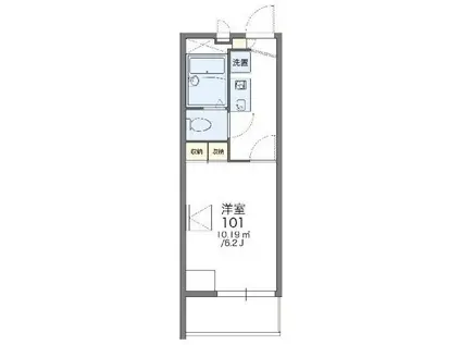 レオパレスベルツリーI(1K/3階)の間取り写真