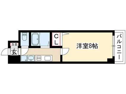 パルティール今池(1K/10階)の間取り写真