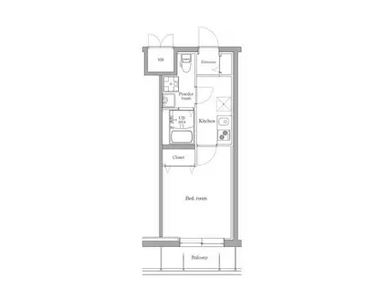 エルプレイス文京大塚(1K/3階)の間取り写真