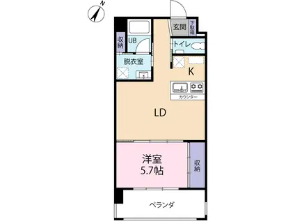 グランフェリス(1LDK/3階)の間取り写真