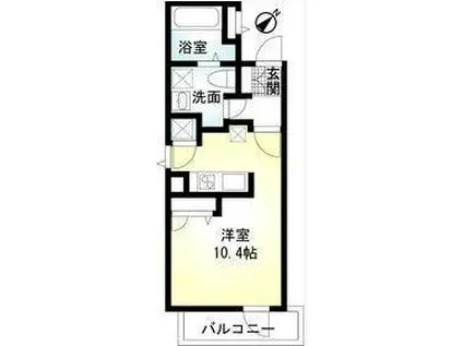 カーサラコスタ(ワンルーム/3階)の間取り写真