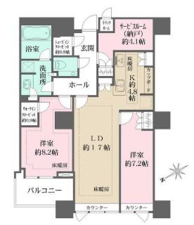 三田ガーデンヒルズ ウエストヒル(2SLDK/5階)の間取り写真