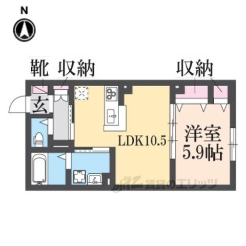 LATORRANCE2(1LDK/1階)の間取り写真