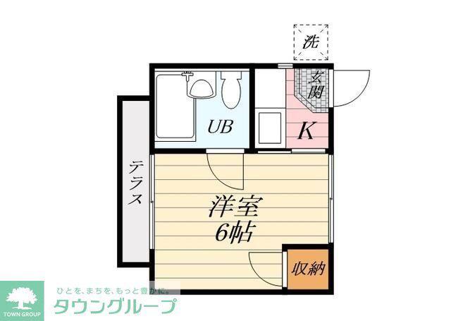 泉町ハイツ(1K/2階)の間取り写真