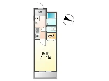 クレアール雅(1K/1階)の間取り写真