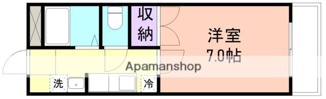 ＪＲ和歌山線 岩出駅 徒歩22分 3階建 築27年(1K/2階)の間取り写真