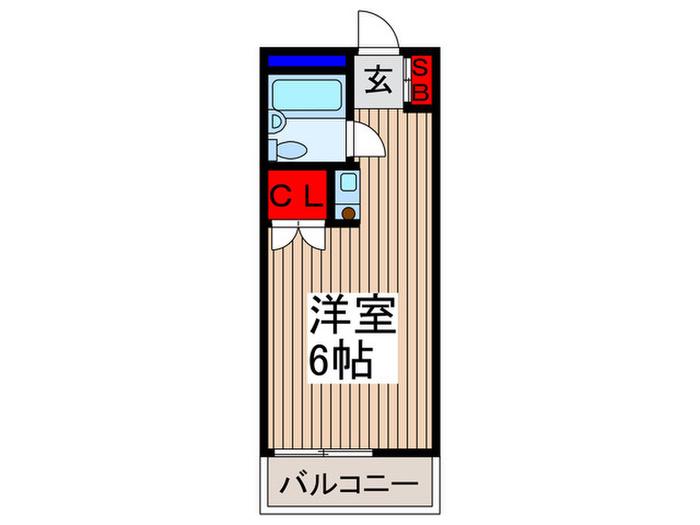 サンアベニュー小手指北(ワンルーム/2階)の間取り写真