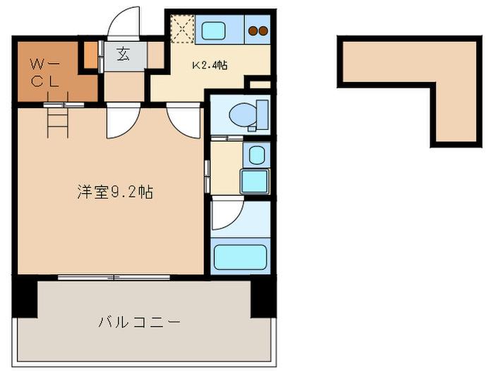 REGALO空港通(1K/10階)の間取り写真