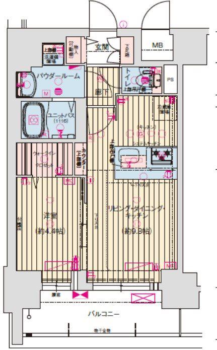 プレサンス丸の内アドブル(1LDK/6階)の間取り写真