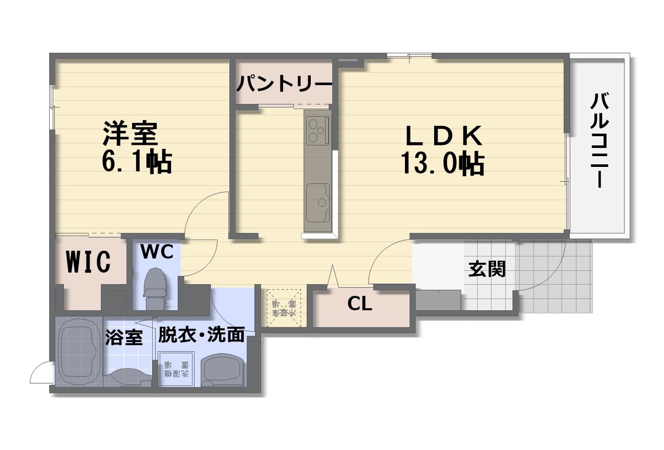 ベルコロレII B(2LDK/2階)の間取り写真