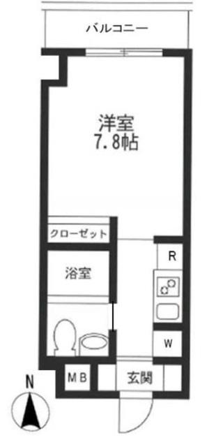KDXレジデンス御徒町(1K/6階)の間取り写真