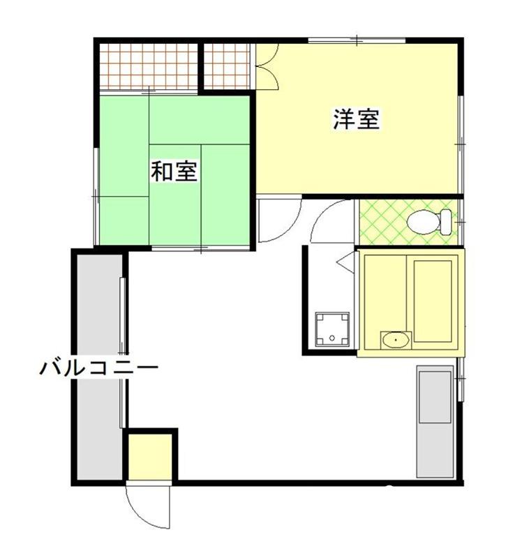 コーポ中村(2LDK/2階)の間取り写真