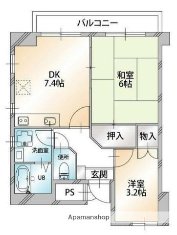 第二八千代ビル(2DK/2階)の間取り写真