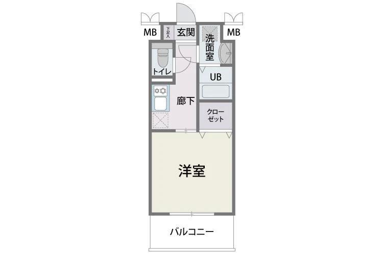 CAVANA天神(1K/7階)の間取り写真