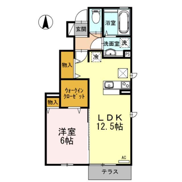 シテラデューズ(1LDK/1階)の間取り写真