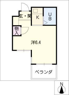 プレアール名古屋原(1K/5階)の間取り写真