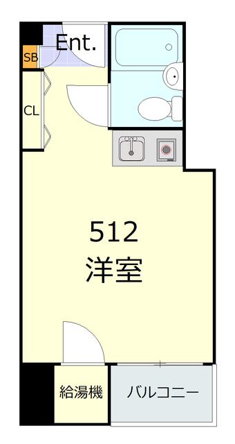 シャルマン文京千駄木(ワンルーム/5階)の間取り写真