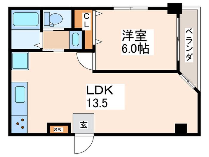 カネサカ第2関口マンション(1LDK/3階)の間取り写真