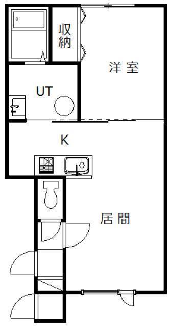 CRULIDE(1LDK/2階)の間取り写真