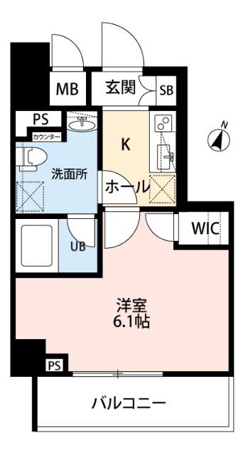 SQUARE CITY YOKOHAMA NEGISHI II(1K/3階)の間取り写真