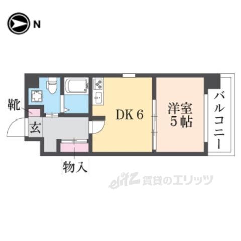 G-STAGE京都油小路(1DK/7階)の間取り写真