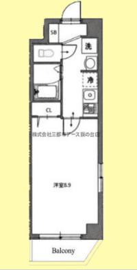 コンフィアンサ等々力(1K/5階)の間取り写真