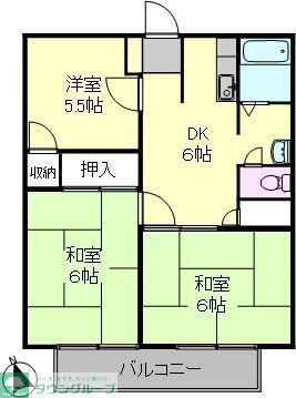 中島ハイツ(3DK/1階)の間取り写真