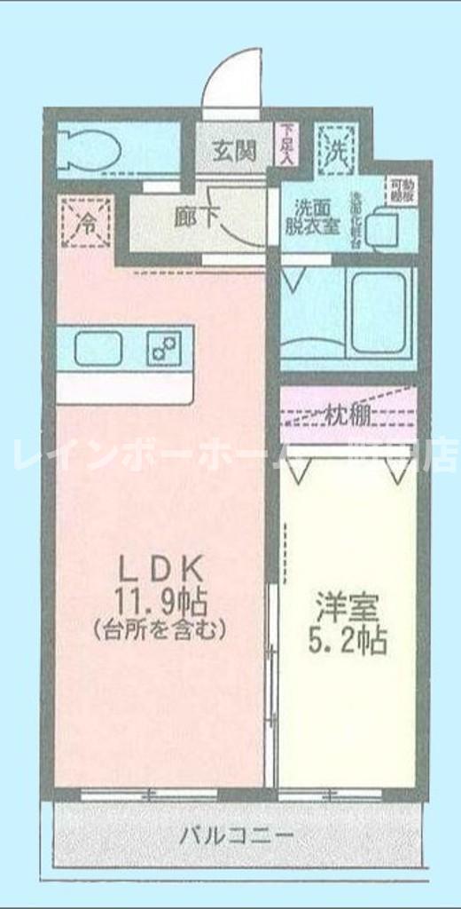 ヴィラ・アンジュ(1LDK/2階)の間取り写真