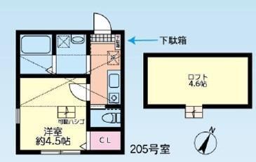 シティハイツ宮前(1K/2階)の間取り写真